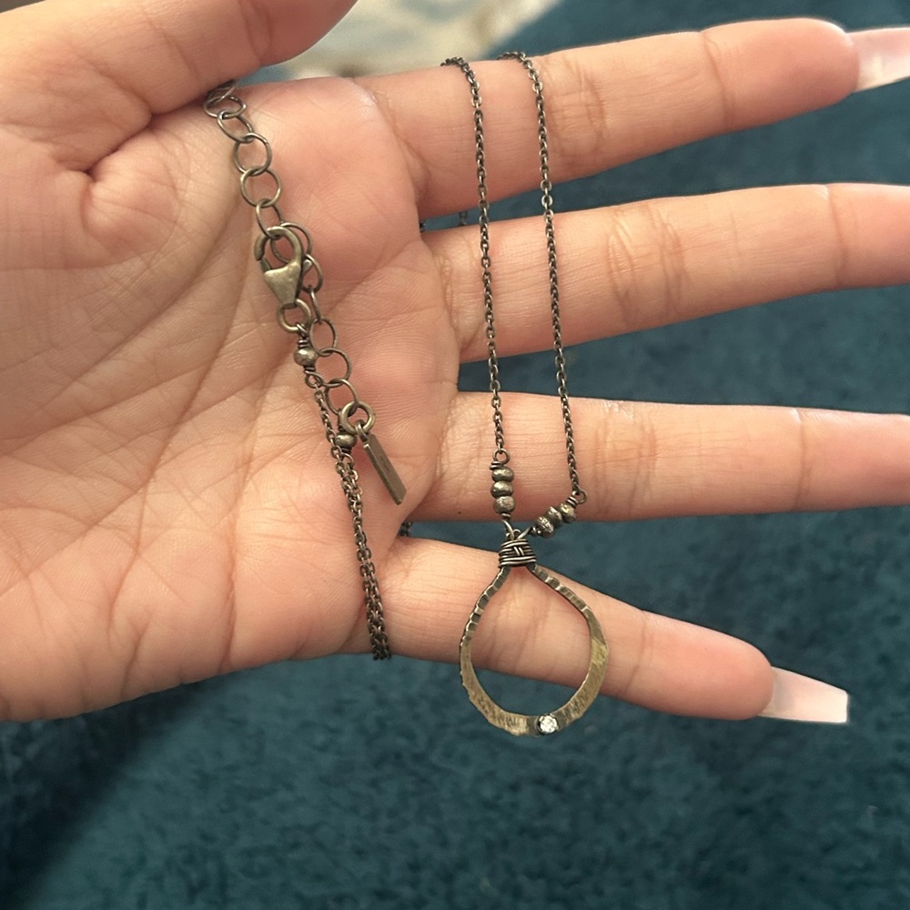Silver Marked Necklace